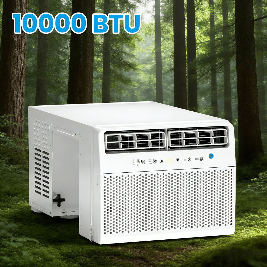 3‑in‑1 Window Air Conditioner, 5000‑10000 BTU Window‑Mount AC Unit with Remote Control, Cool Dry Fan Modes for Bedroom Living Room