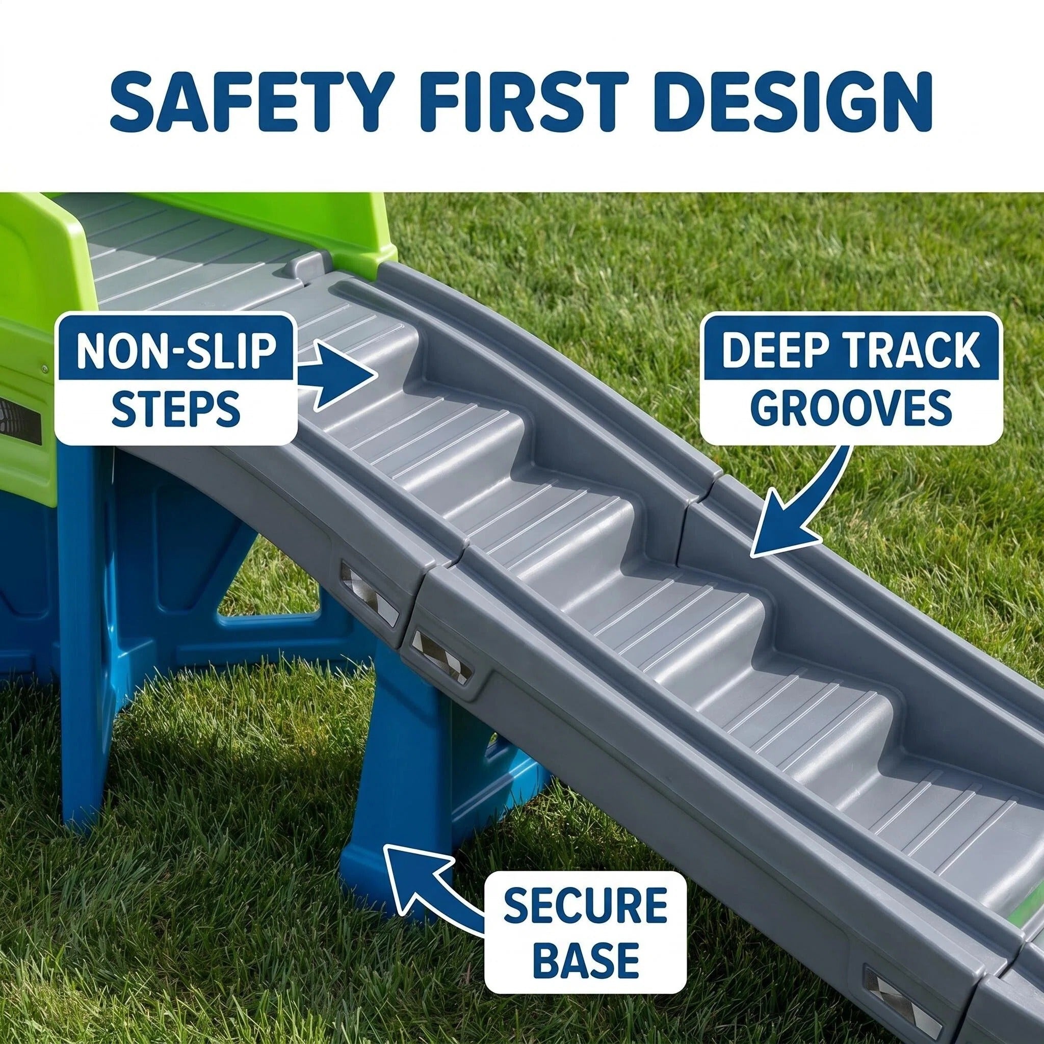 Kids Roller Coaster Ride‑On Toy, 10 Ft Track Heavy Duty Toddler Sliding Car Playset, Supports Up to 50 Lbs, Indoor & Outdoor Play, Tool‑Free Assembly