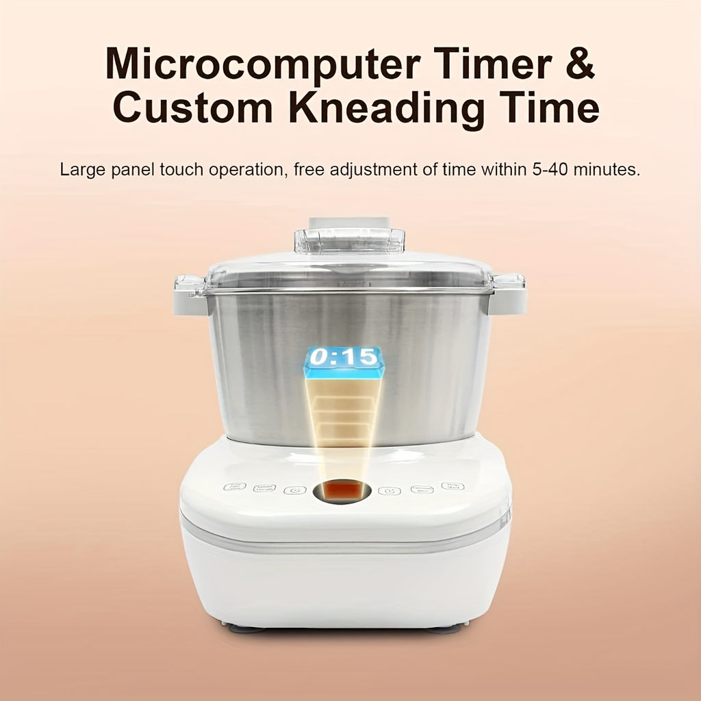 5QT /7QT Electric Dough Maker, Automatic Kneading & Proofing Machine, 304 Stainless Steel Bowl Hands‑Free Bread Dough Mixer