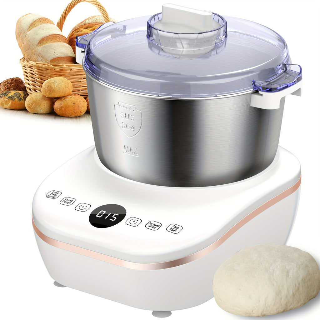 5QT /7QT Electric Dough Maker, Automatic Kneading & Proofing Machine, 304 Stainless Steel Bowl Hands‑Free Bread Dough Mixer