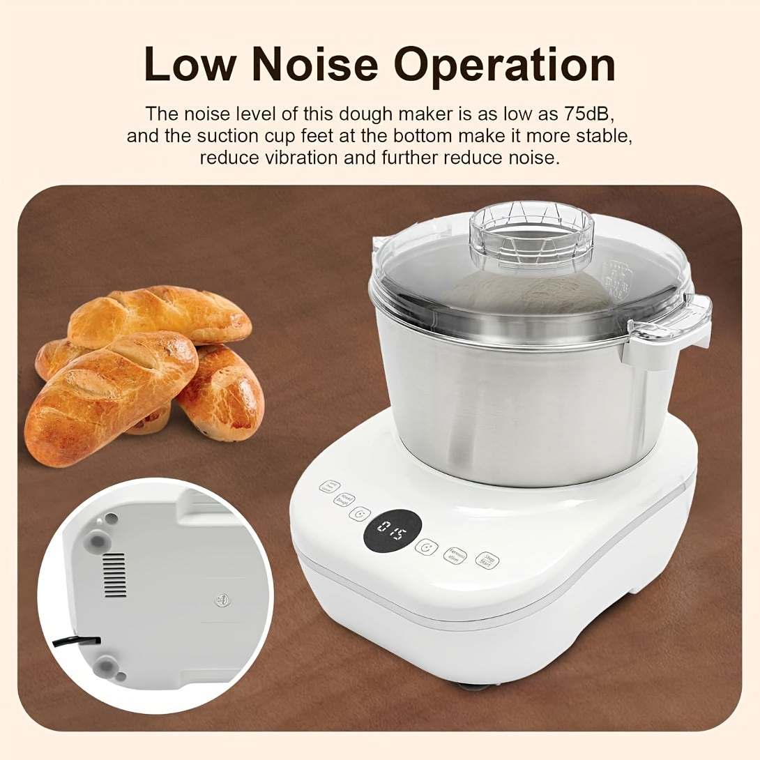 5QT /7QT Electric Dough Maker, Automatic Kneading & Proofing Machine, 304 Stainless Steel Bowl Hands‑Free Bread Dough Mixer