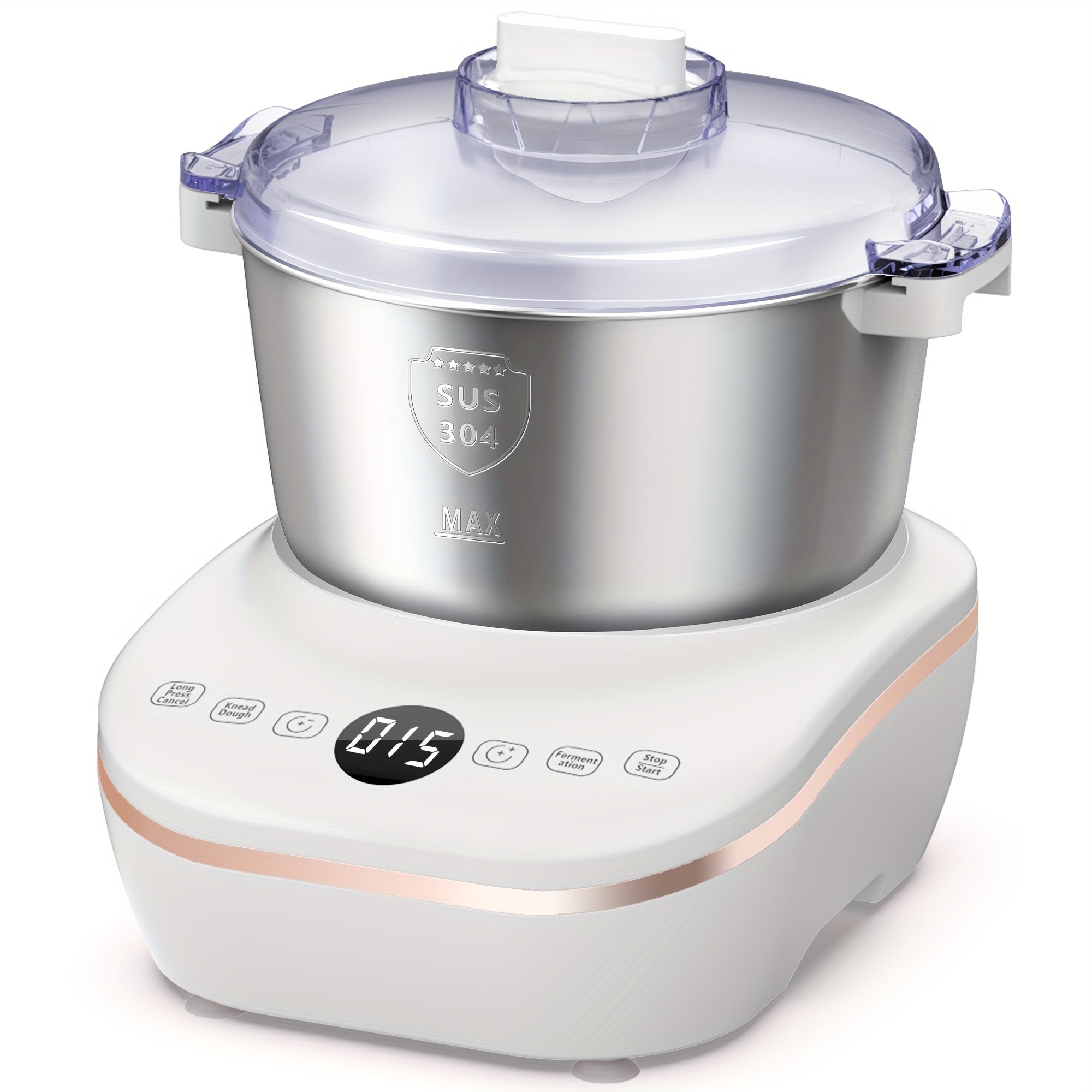 5QT /7QT Electric Dough Maker, Automatic Kneading & Proofing Machine, 304 Stainless Steel Bowl Hands‑Free Bread Dough Mixer
