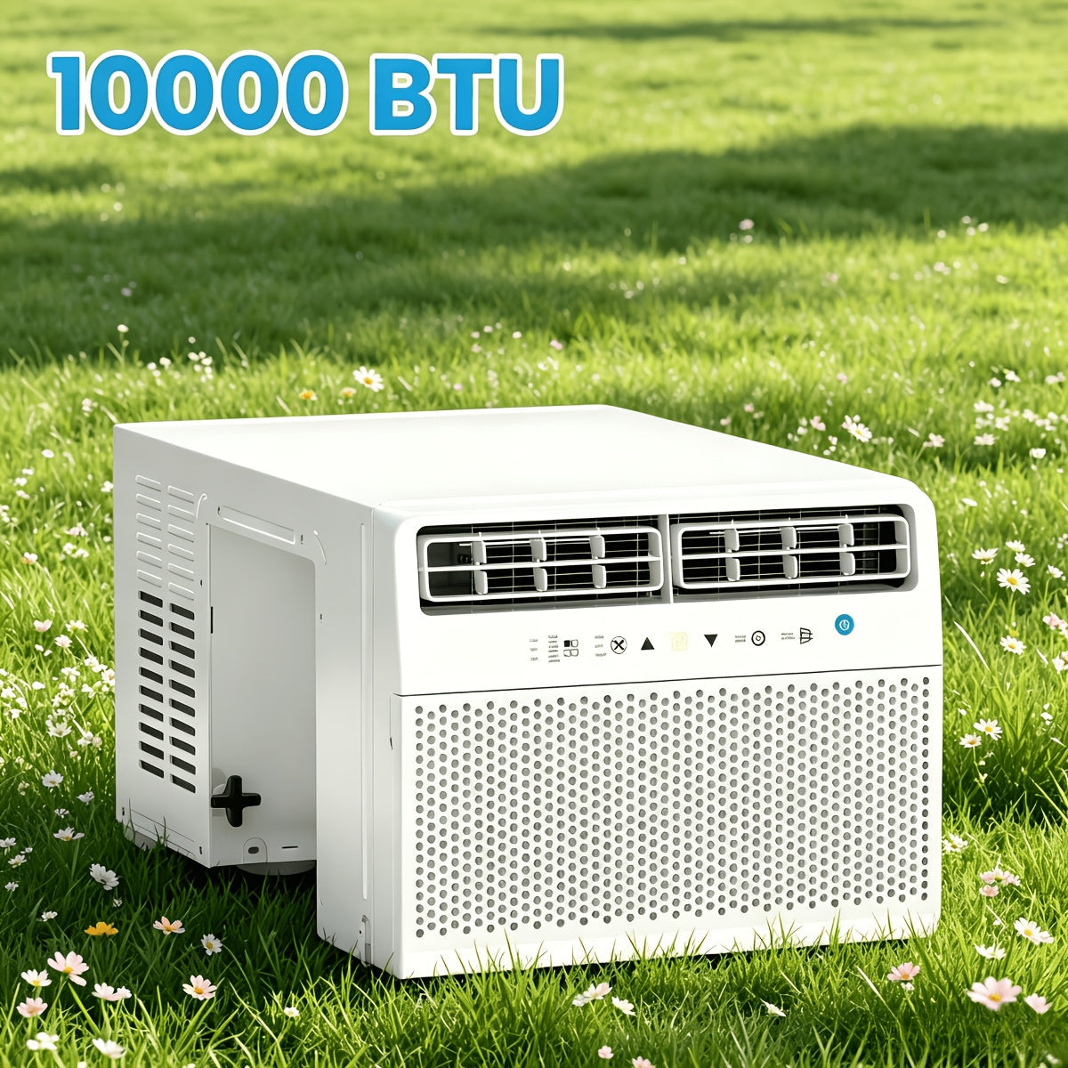 3‑in‑1 Window Air Conditioner, 5000‑10000 BTU Window‑Mount AC Unit with Remote Control, Cool Dry Fan Modes for Bedroom Living Room