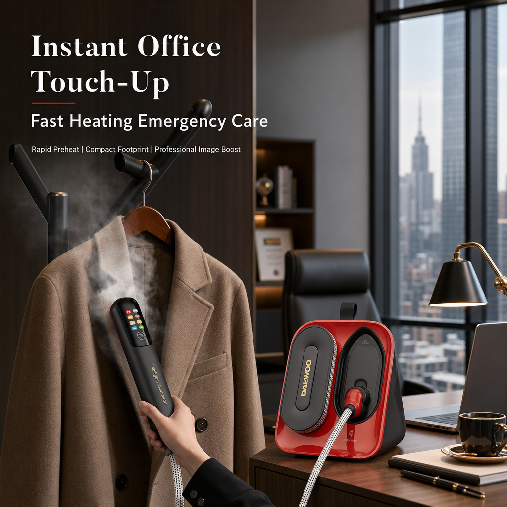 Rose Series Molecular Steam Garment Steamer, Smart Multi‑Fabric Mode, Dry & Wet Ironing, Hanging & Flat Press Portable Clothes Iron for Home Office