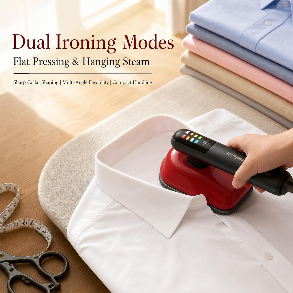 Rose Series Molecular Steam Garment Steamer, Smart Multi‑Fabric Mode, Dry & Wet Ironing, Hanging & Flat Press Portable Clothes Iron for Home Office