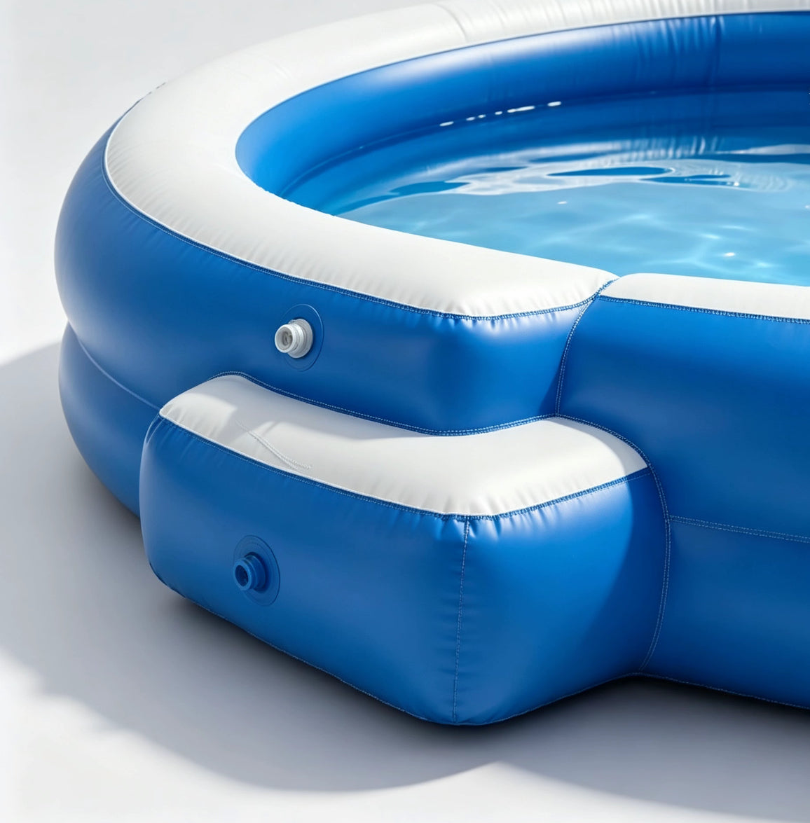 Premium Inflatable Hot Tub Spa with Fold‑Canopy & LED Ambient Lighting, 4‑7 Person Portable Outdoor Inflatable Spa Pool with Electric Air Pump