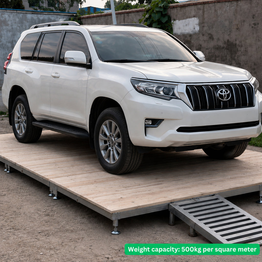 Portable WPC Deck Platform, Quick‑Assembly Modular Outdoor Flooring, Reusable Interlocking Composite Deck Tiles for Events, Camping & Backyard