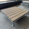 Portable WPC Deck Platform, Quick‑Assembly Modular Outdoor Flooring, Reusable Interlocking Composite Deck Tiles for Events, Camping & Backyard
